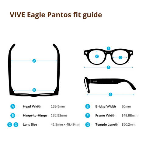 *Coming Soon* VIVE Eagle Pantos Clear Lens (Clear Brown)