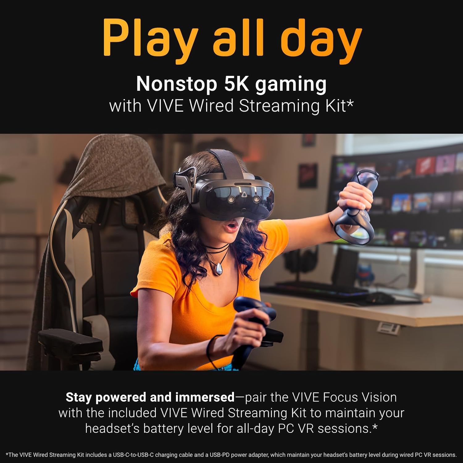 HTC Vive Focus Vision Full Kit - VR Headset with DisplayPort PC