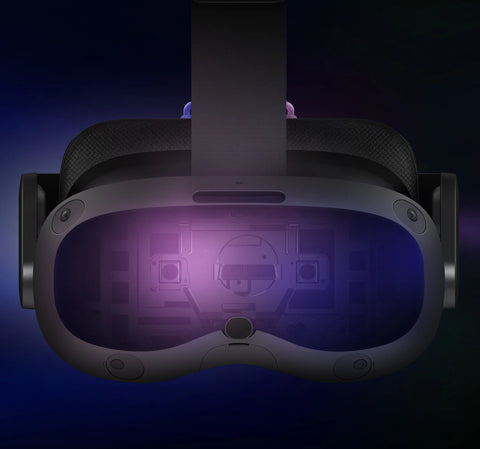 Get durability and stability with VIVE Focus Vision's reinforced body. Has a tough yet lightweight magnesium alloy frame plus a metal loop for securing the top strap.