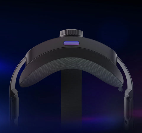 Whenever you want a break, press the proprietary quick release behind the battery case to instantly loosen and take off the VR headset.